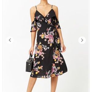 NWT Forever 21 off the shoulder floral wrap dress